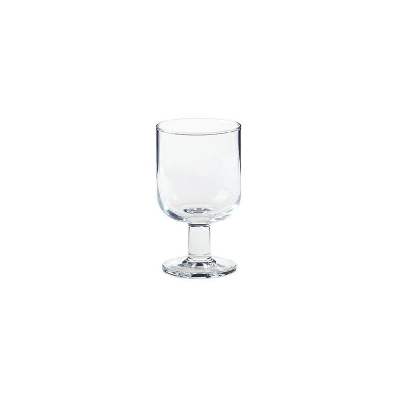 筒形で安定した形の、スタッキングできるワイングラス。